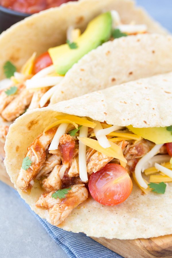 3-Ingredient Slow Cooker Taco Chicken