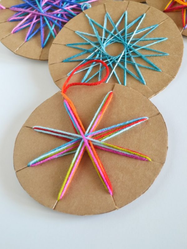 Cardboard Yarn Ornament