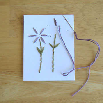 Daisy Stitched Card Pattern | Make and Takes