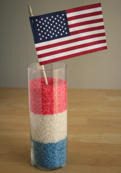 Red White And Blue Centerpiece For The 4th Of July Make