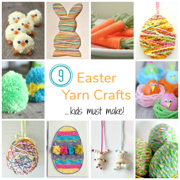 Easy Easter Crafts for Kids - Yarn Crafts for Kids - Natural Beach Living