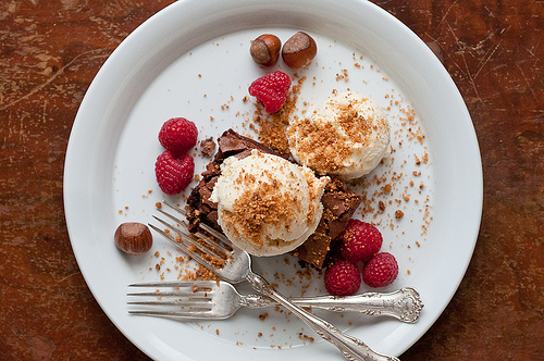 Valentine's Day Brownie Sundae for Two Valentine's Day Brownie Sundae for Two