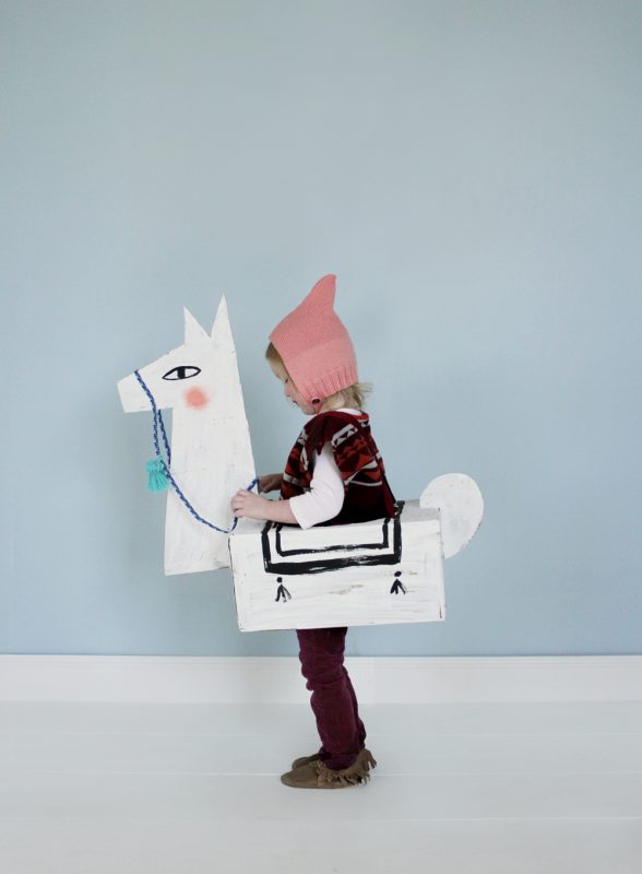 DIY Cardboard Llama Costume