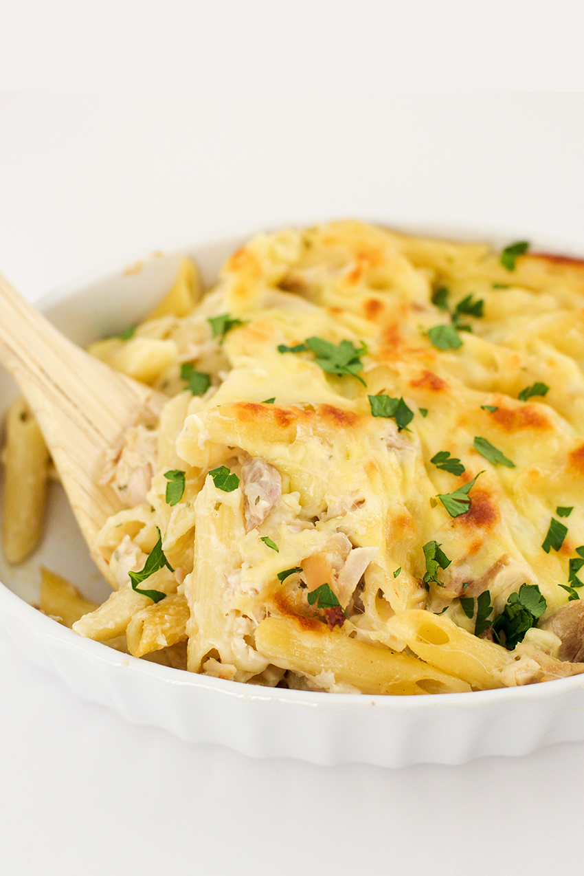 Make-Ahead Meal: Chicken Alfredo Casserole - Make and Takes
