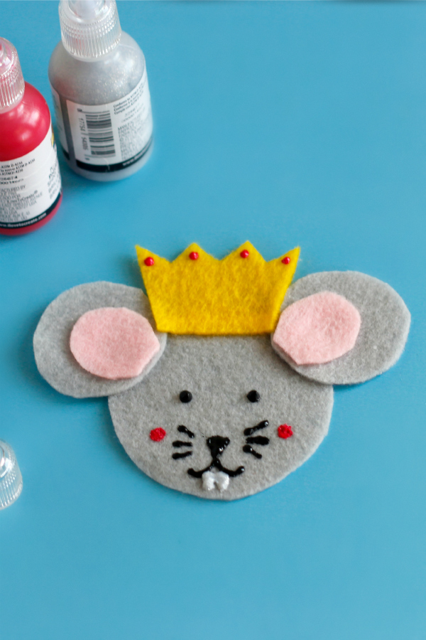 Crafting a Mouse King Felt Ornament