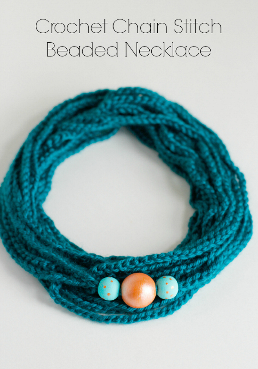 Crochet Chain Stitch Beaded Necklaces