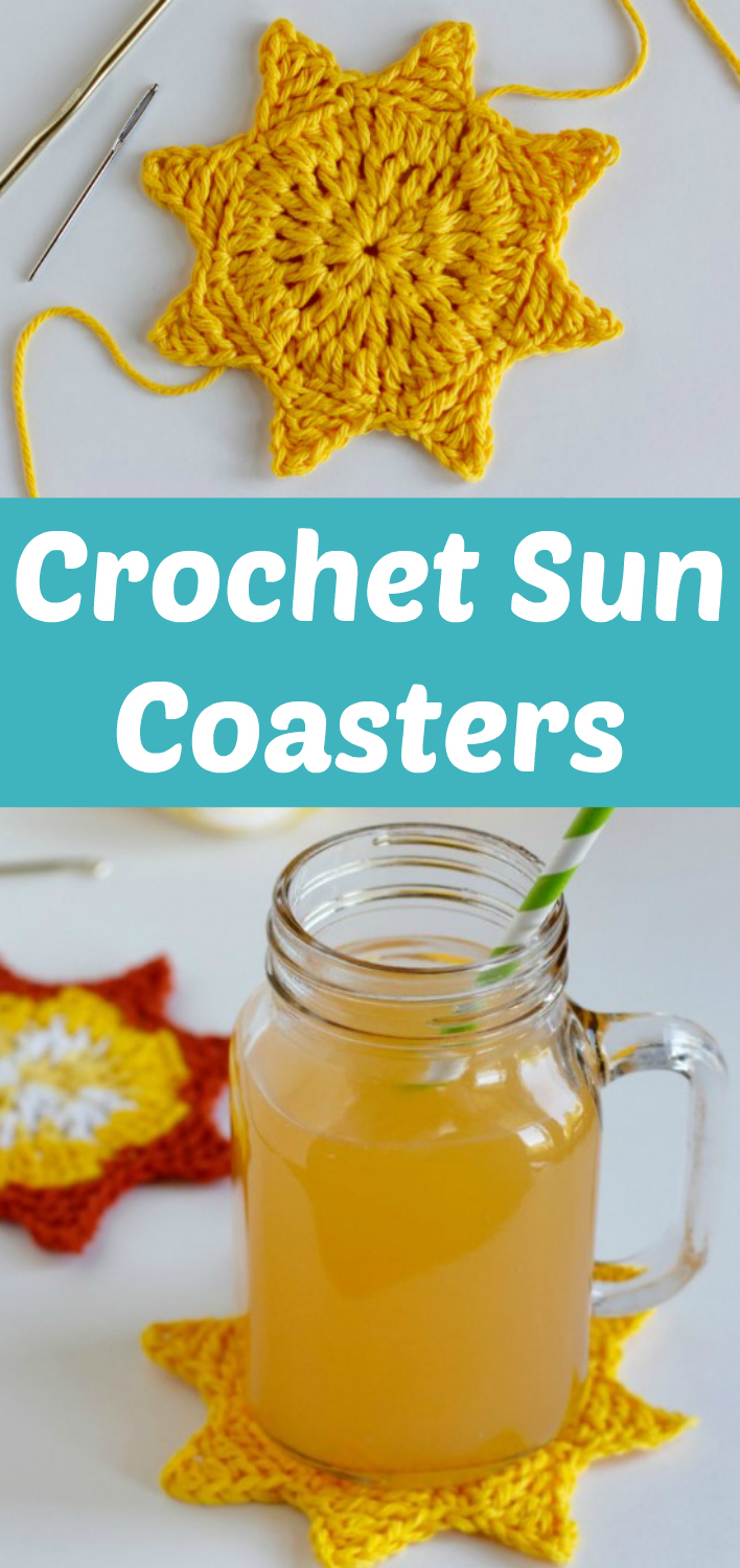 Crochet Sun Coasters Pattern