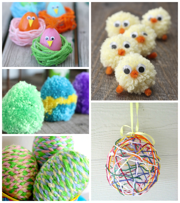 Cute-Easter-Yarn-Crafts-for-Kids