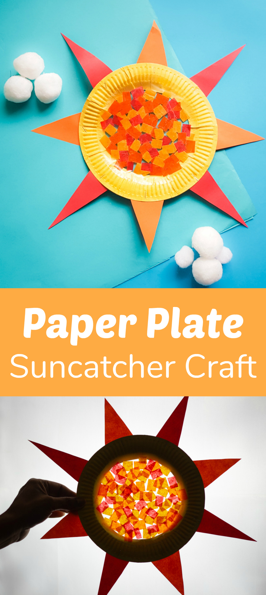 Cute Paper Plate Suncatcher Craft for Kids