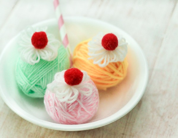 Cute Yarn Wrapped Ice Cream Sundae