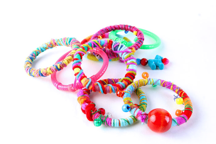 upcycled glow stick bracelets