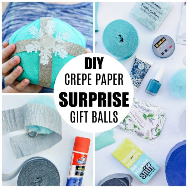 DIY Crepe Paper Surprise Gift Balls