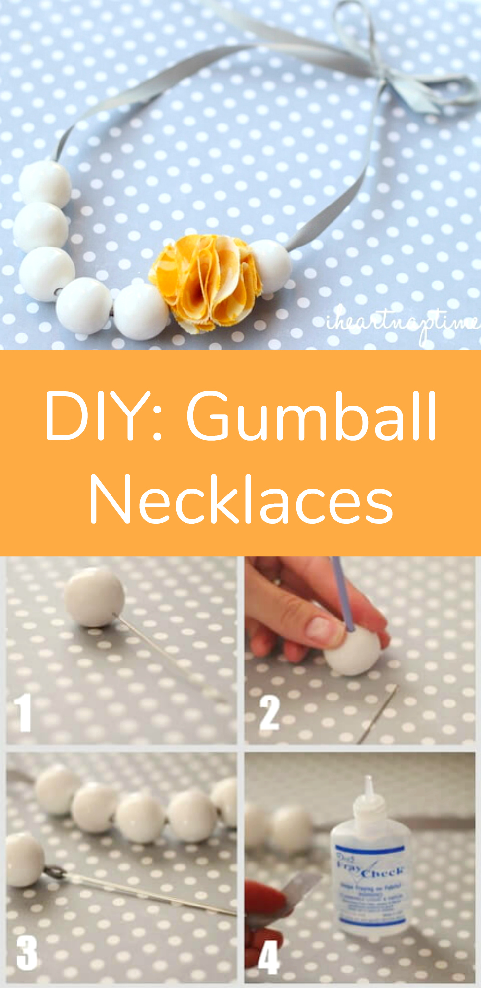 DIY Gumball Necklaces Cute Craft