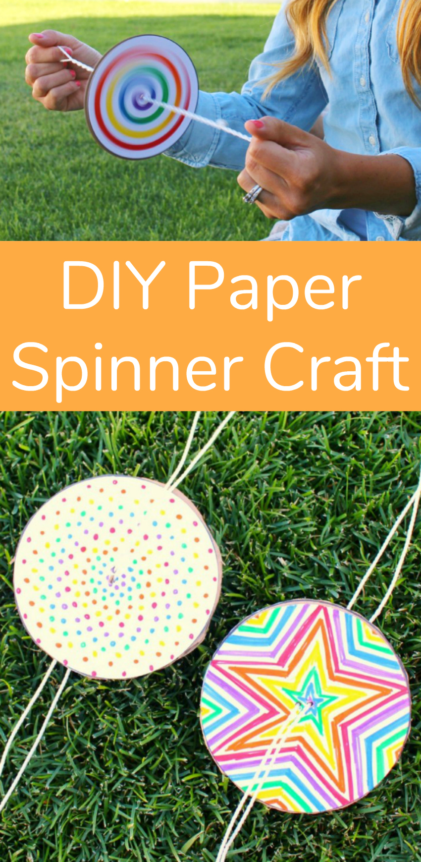 DIY Paper Spinner Craft for Kids