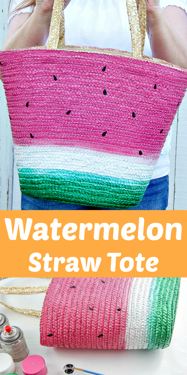 DIY Watermelon Straw Tote Bag