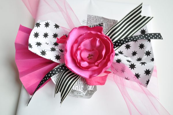 Easy Scrap Gift Bow Finished Product