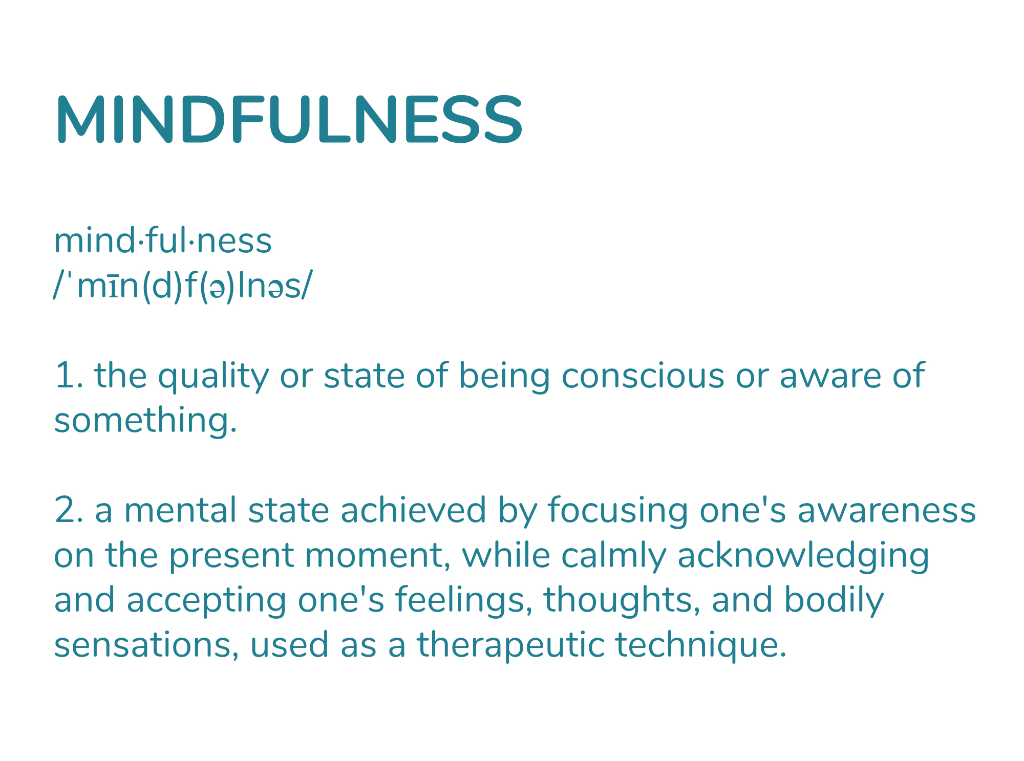 Definition of Mindfulness