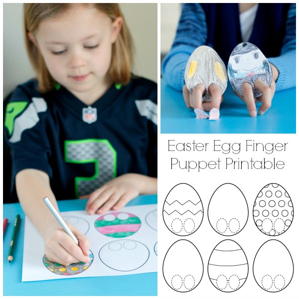 Easter Egg Finger Puppet Printable Kids Craft