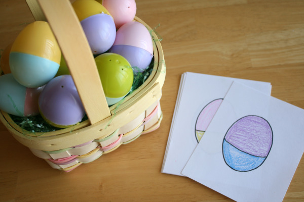 Jeu de correspondance des couleurs des œufs de Pâques