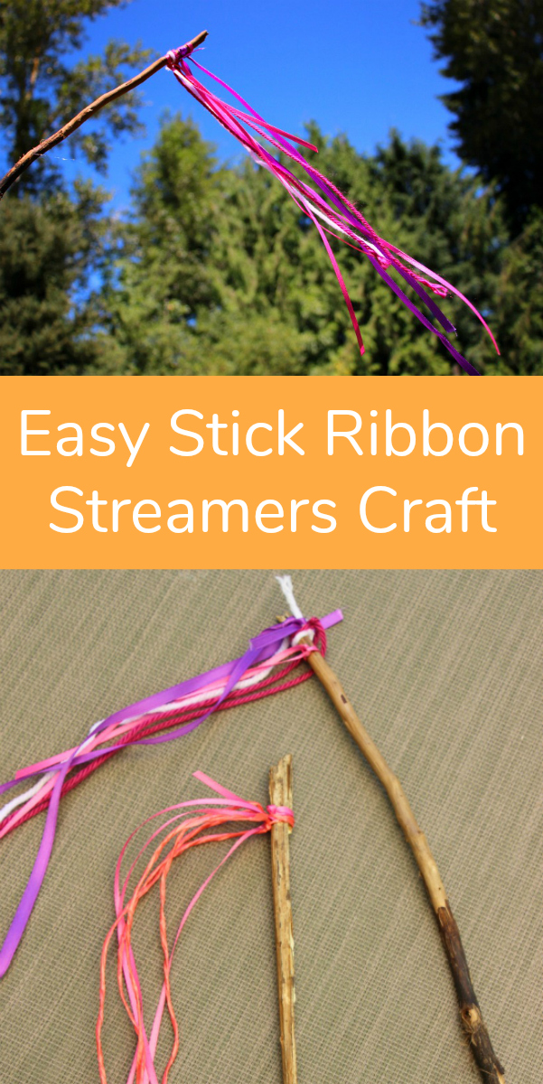 Easy Stick Ribbon Streamers Craft