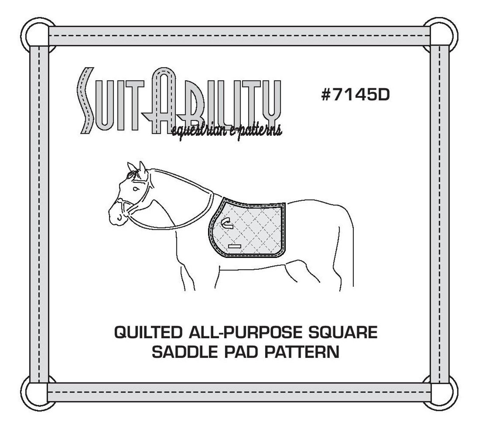 Equestrian Sewing Pattern Saddle