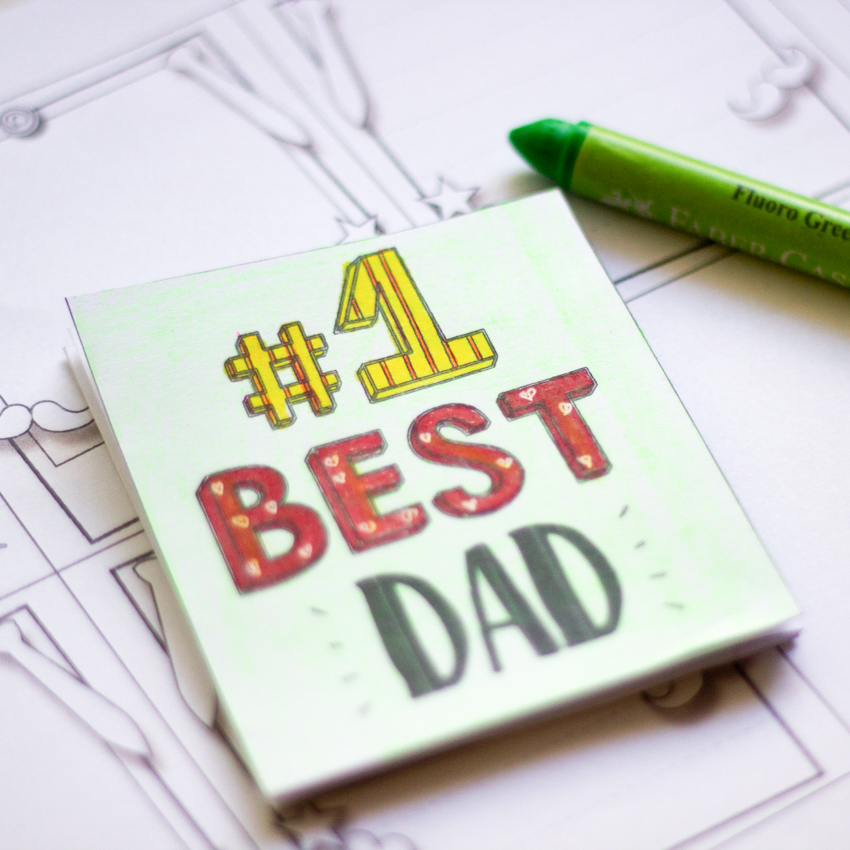 Printable Zig Zag Mini Book For Father S Day Make And Takes