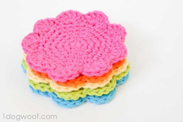 Floral Crochet Coasters