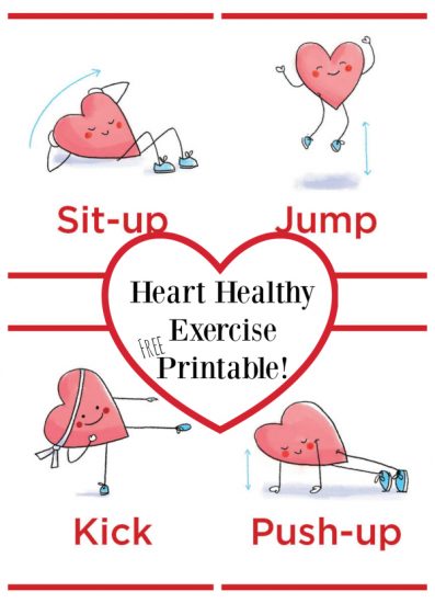 Heart Healthy Exercise Printable – FREE!