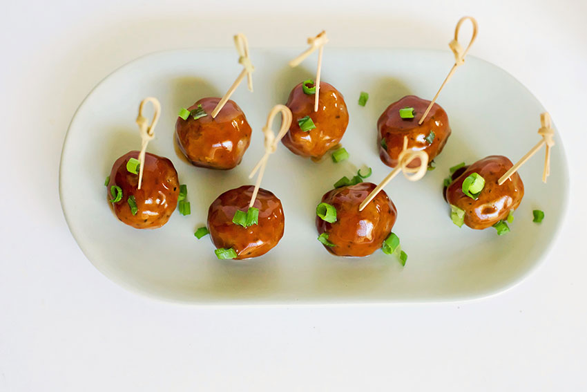 Hoisin Glazed Mini Meatballs