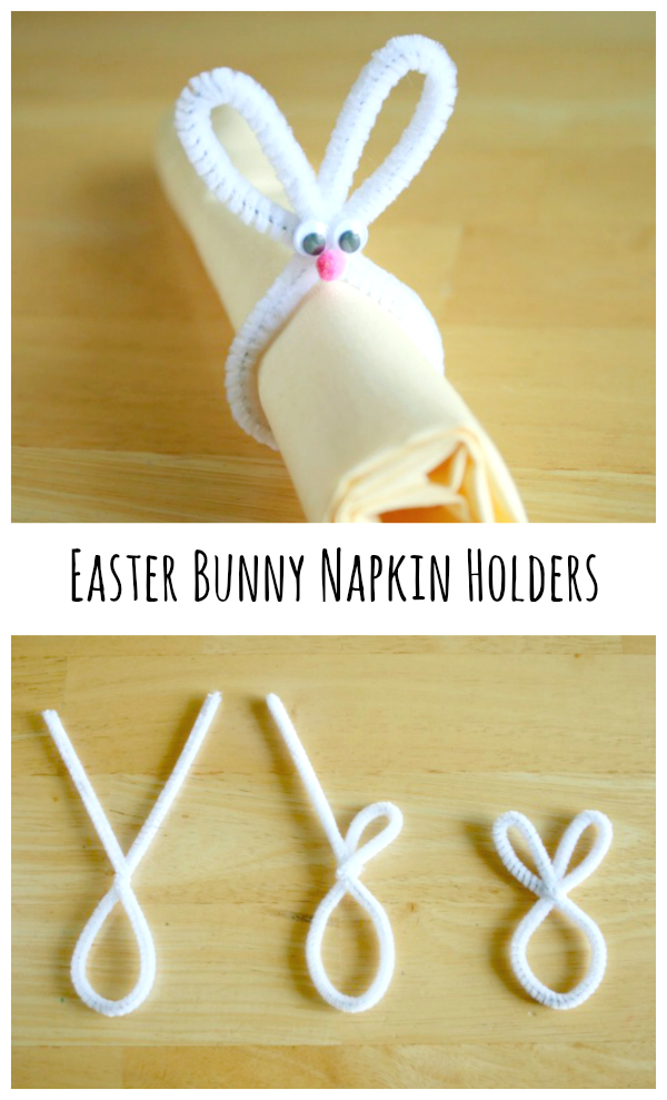 How to Make Pipe Cleaner Easter Bunny Napkin Holders