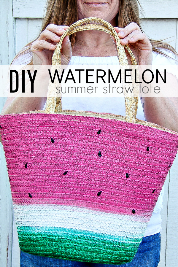How to paint a watermelon straw tote that's perfect for summer