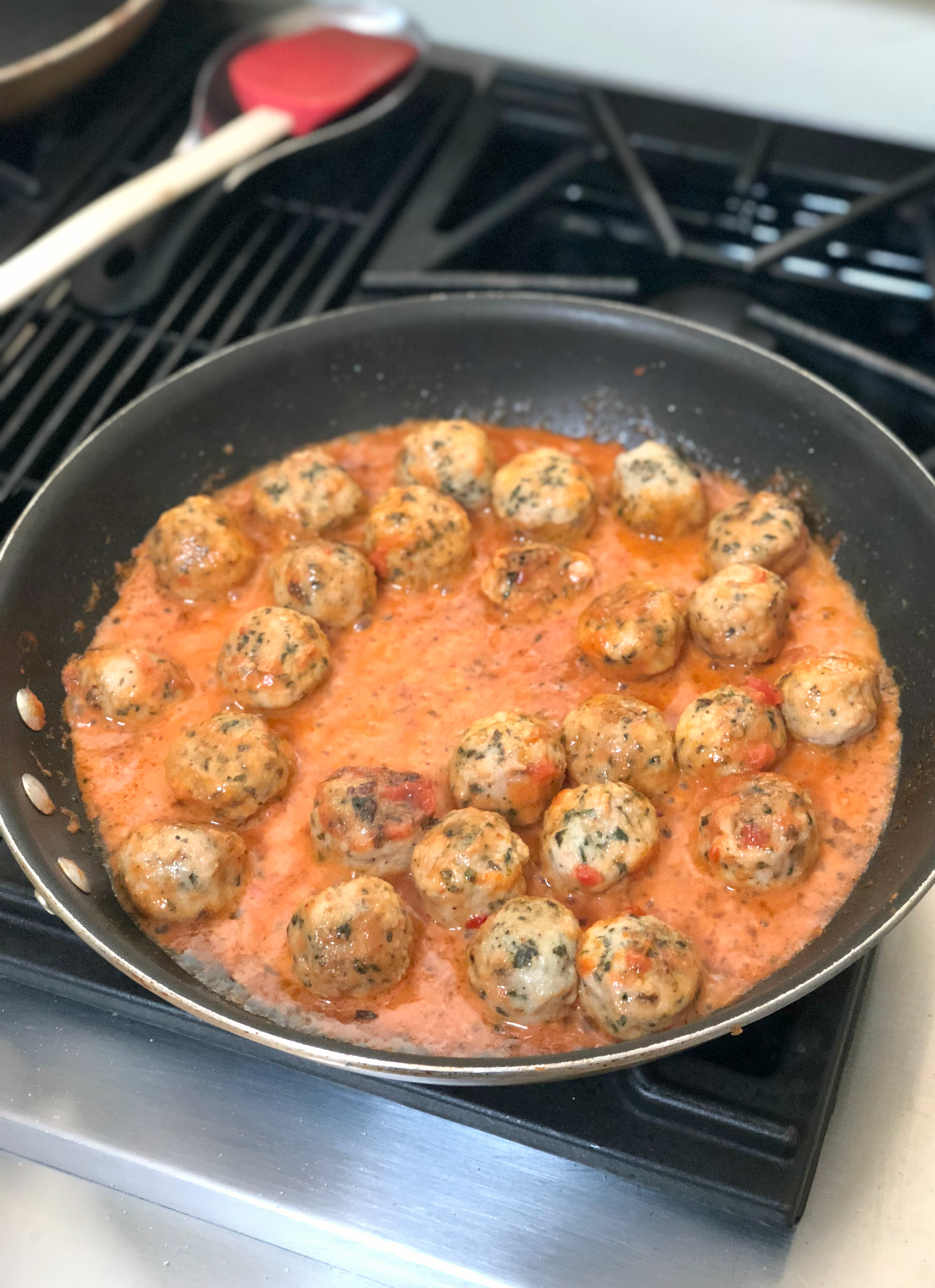 Italian Pizza Meatball Skillet One Pot Meal