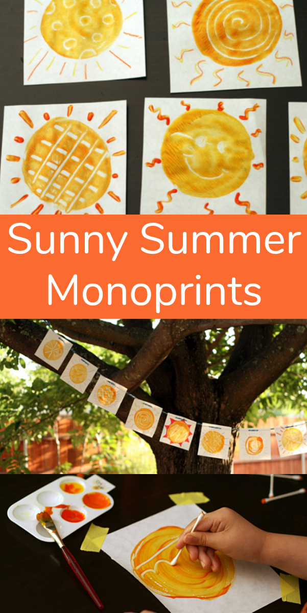 Make Sunny Summer Monoprints