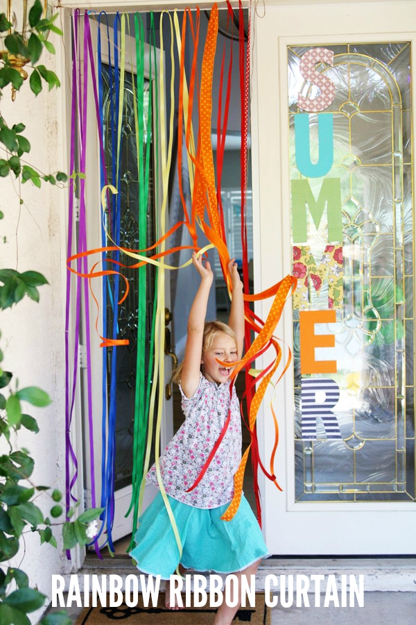 Make A Rainbow Ribbon Curtain Make And Takes