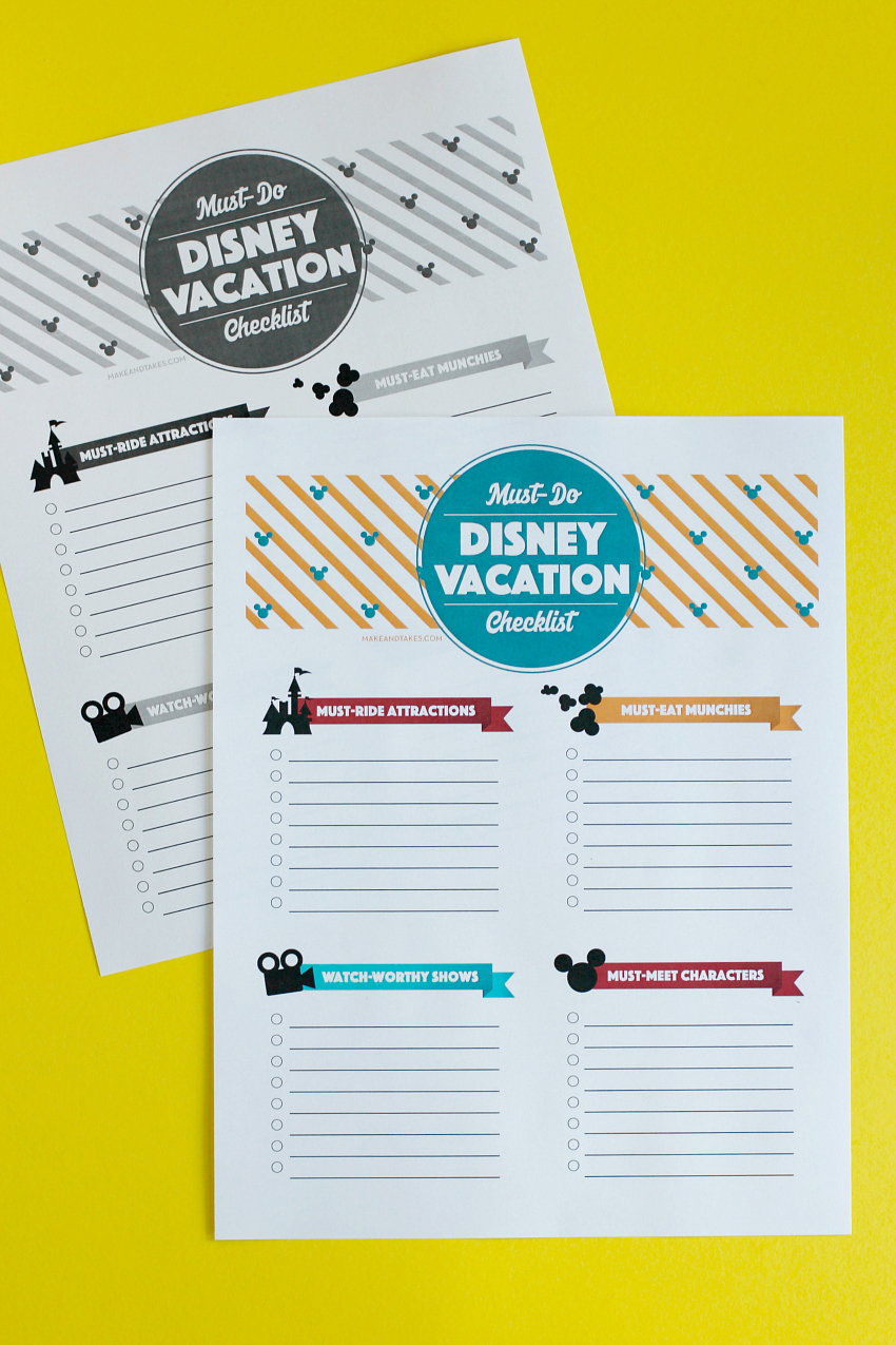 Must-Do Family Disney Vacation Checklist