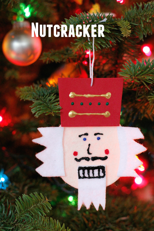 Nutcracker Felt Ornament on the Christmas Tree