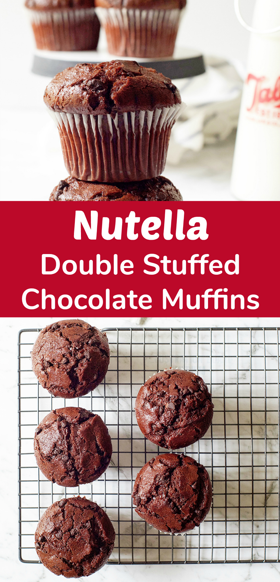 Nutella Stuffed Double Chocolate Muffins Recipe, YUM!