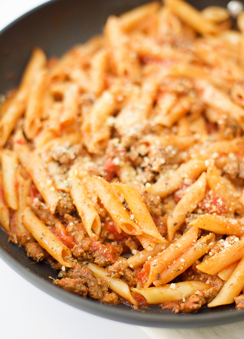 Recipe for One Pan Pasta with Sausage