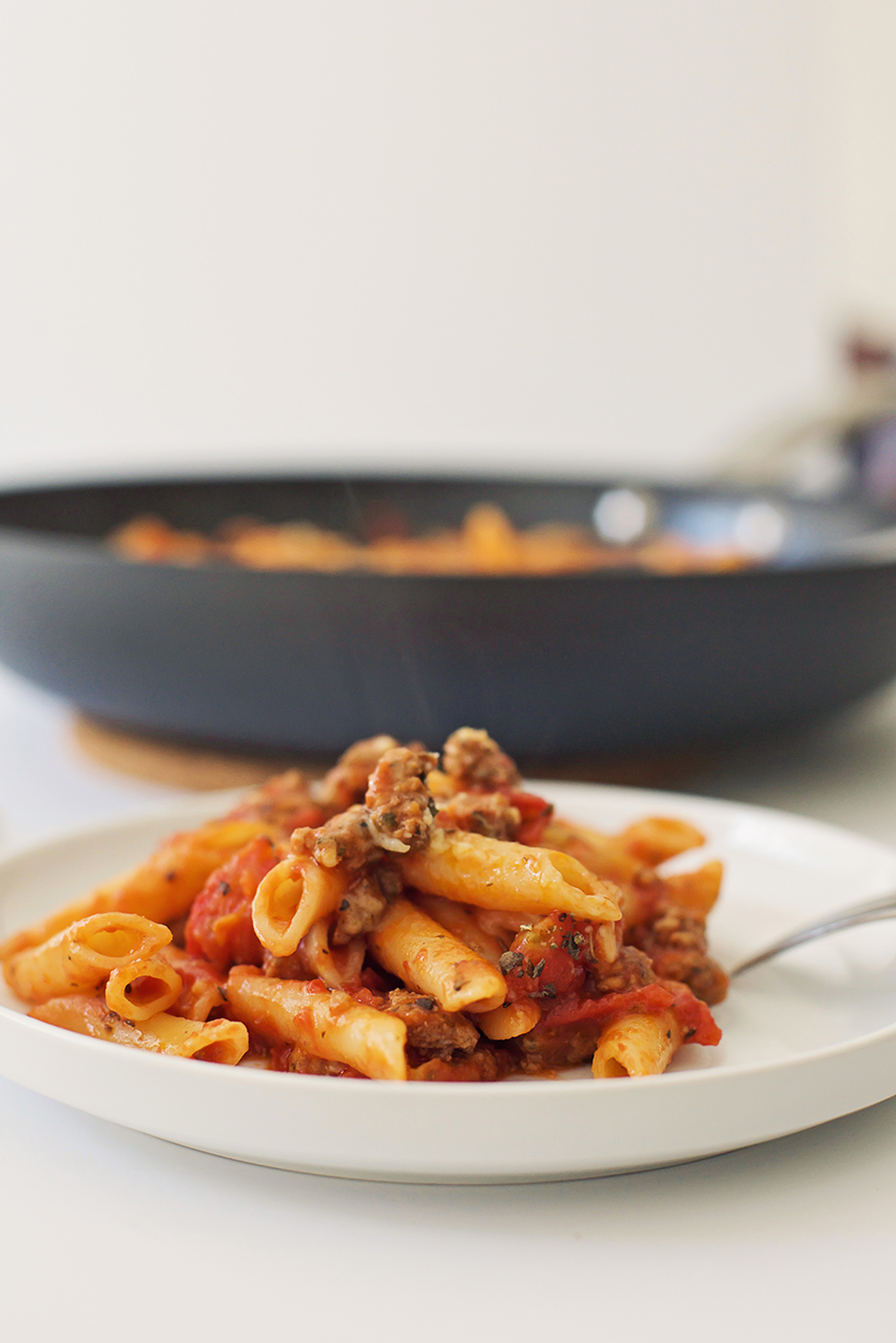 One Pan Pasta with Sausage