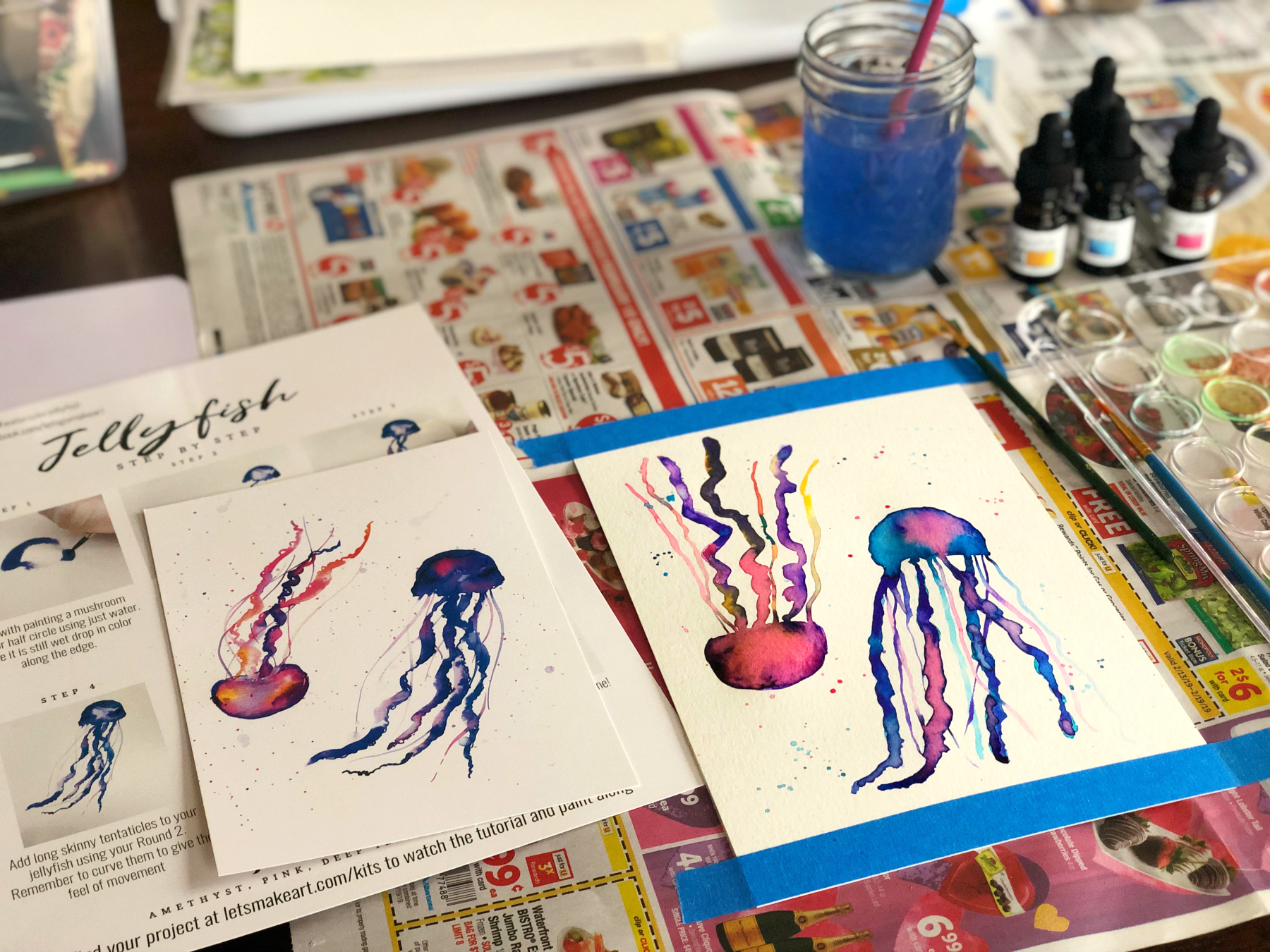 Painting a Watercolor Jellyfish