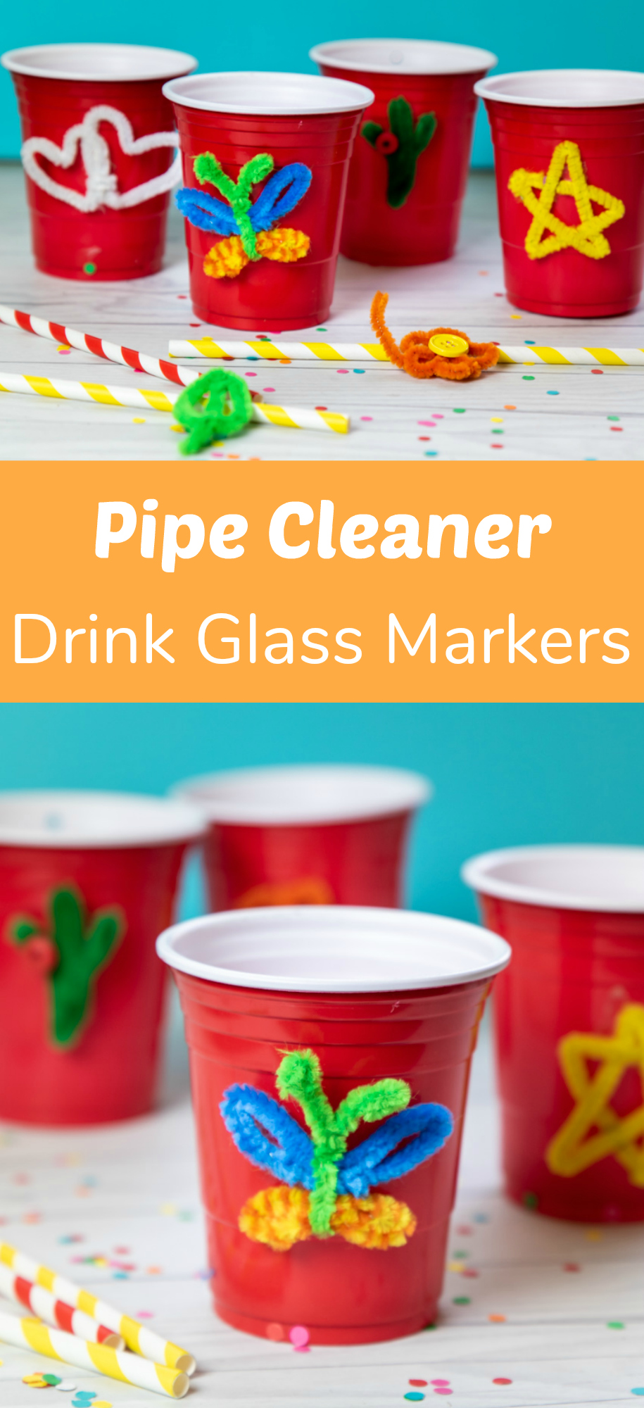 Pipe Cleaner Drink Glass Markers