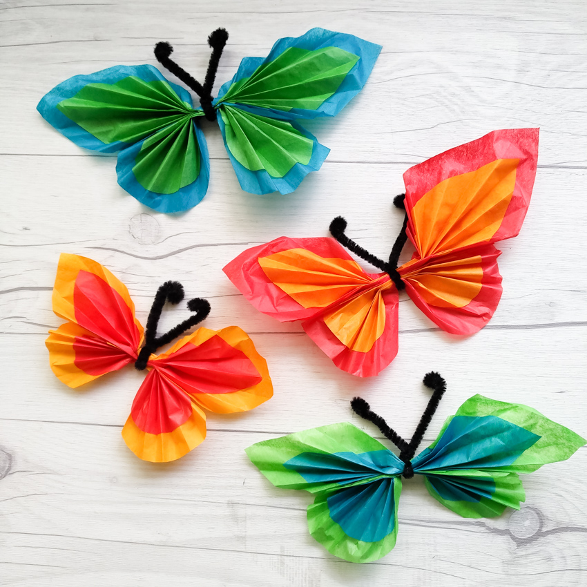 Tissue Paper Erfly Mobile Craft Make And Takes