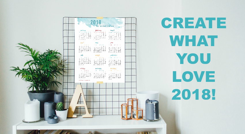 2018 Printable Calendar To Create What You Love