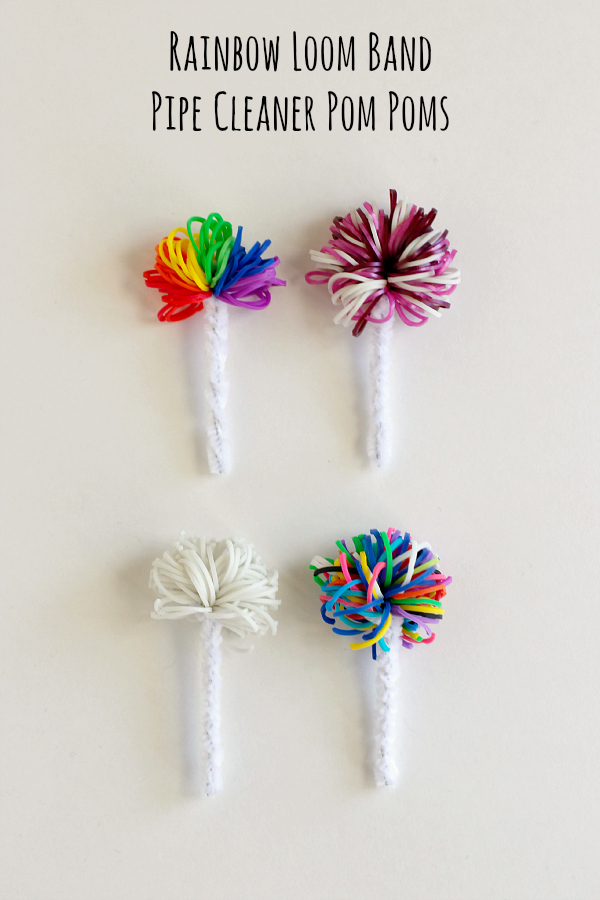 Rainbow Loom Band Pipe Cleaner Pom Poms