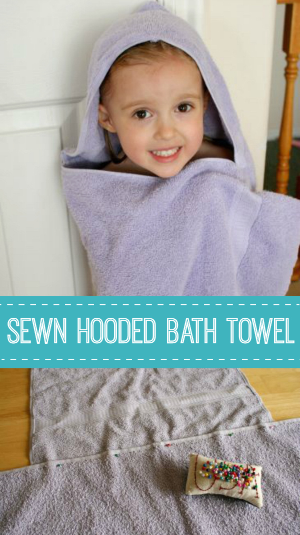 hooded towel for older child
