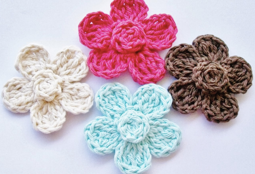 Crochet A Day 4 Crochet Flower Patterns Make And Takes