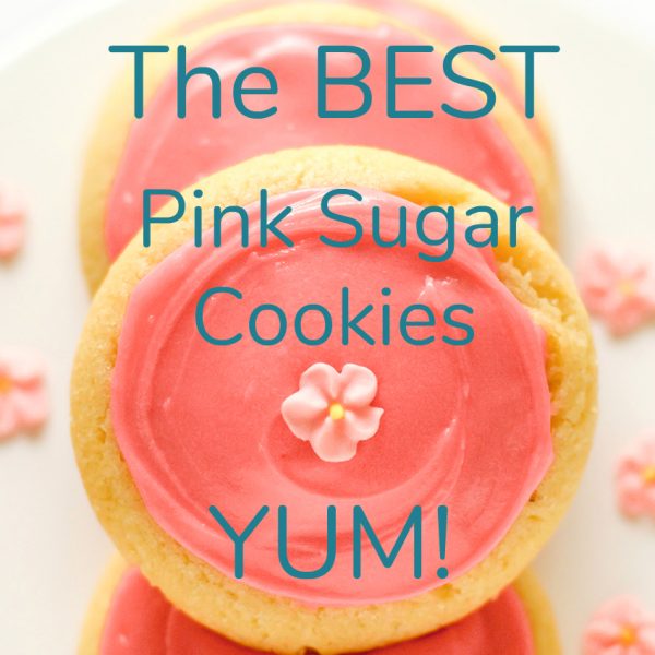 The BEST Pink Sugar Cookies, Yum!