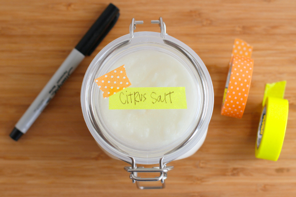 Washi Tape Craft for DIY Salt Scrub Gift