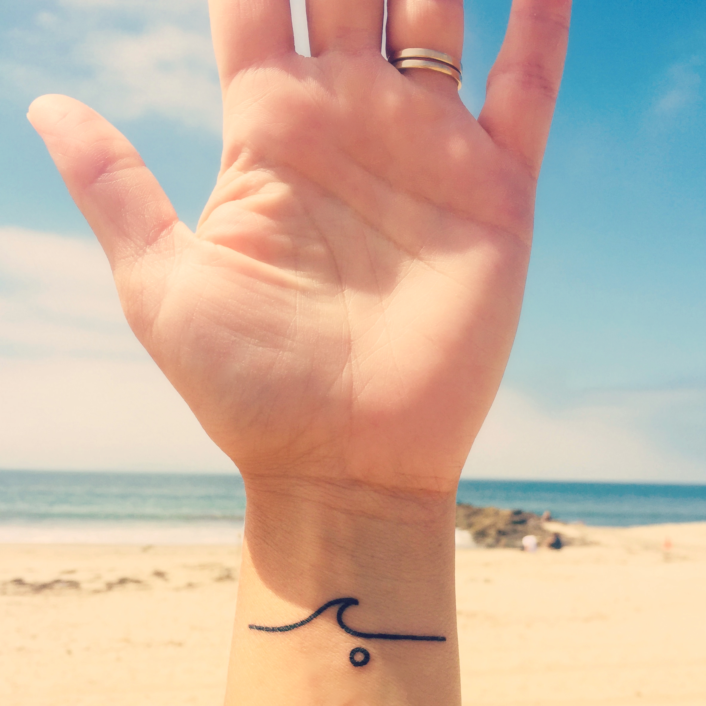 Wave Wrist Tattoo