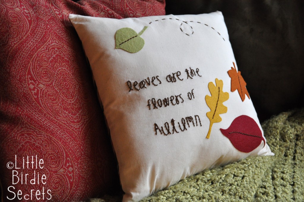 Autumn Leaves Pillow Tutorial